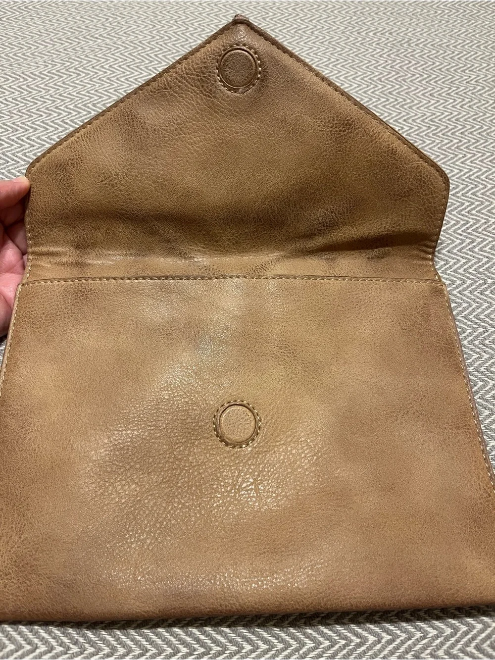 Anthropologie Street Level Brown Tassel Envelope Clutch. Western / Boho.